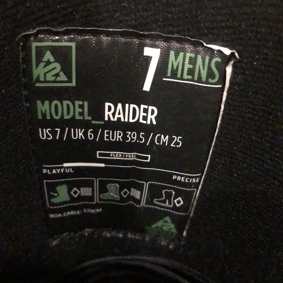 K2 Raider Snowboarding Boots - Picture 4 of 6